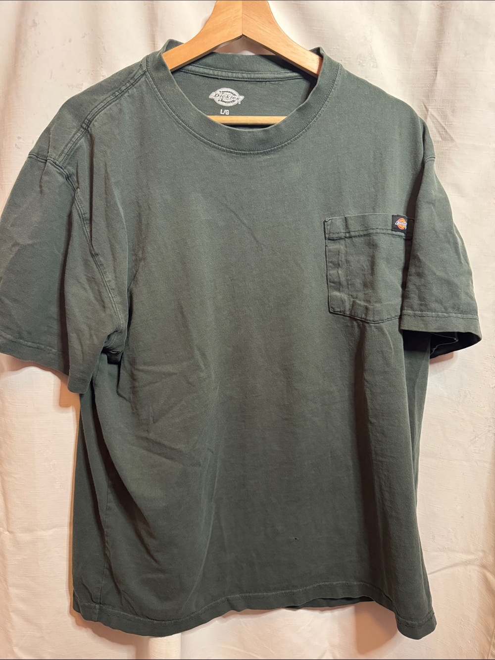 Dickies Men's Forest Green Short-Sleeve Pocket Tee large #34